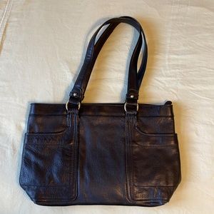 Liz Claiborne black leather satchel